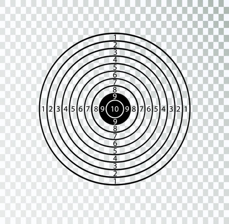 Target life size blank blank mockup for shooting from machine gun and bow pistol. Vectorのイラスト素材