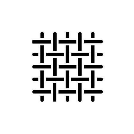 Icons related to textile industry. Fabric feather. Editable stroke. Vectorのイラスト素材