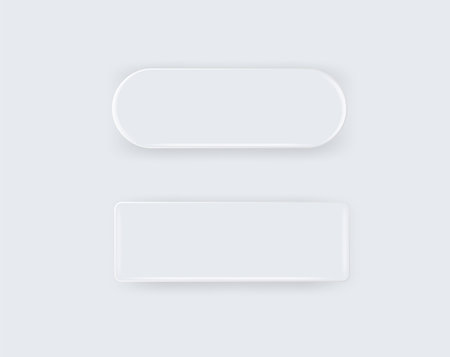 Vector 3d Round and Square White Metal, Plastic Blank Empty Button Badge Isolated. Button Badge. Brooch Pin. Template for Brandingのイラスト素材