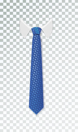 3d Realistic Neck tie with white collar. Tie neck vector with different stripe pattern. Vectorのイラスト素材