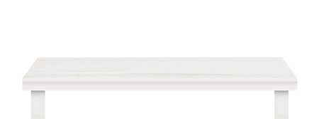 Wood white table perspective view, kitchen top made of brown timber, wooden surface of desk on transparent background. Tabletop interior . Vectorのイラスト素材