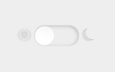 Day and night mode. Dark mode and light mode. Modern button set. Material design switch button....