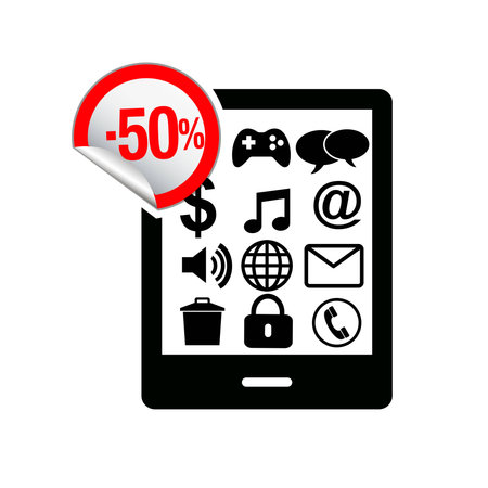 sale of mobile phonesのイラスト素材