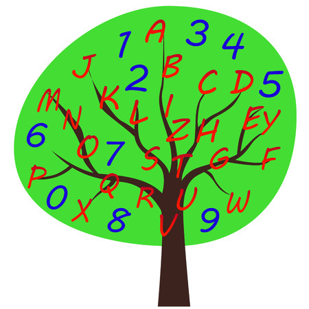 alphabets treeのイラスト素材