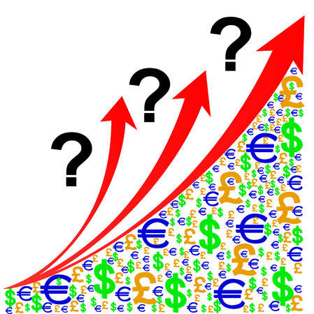 Question growth chartのイラスト素材