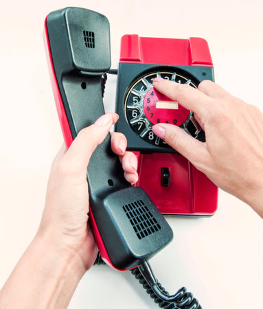 Red phoneの写真素材