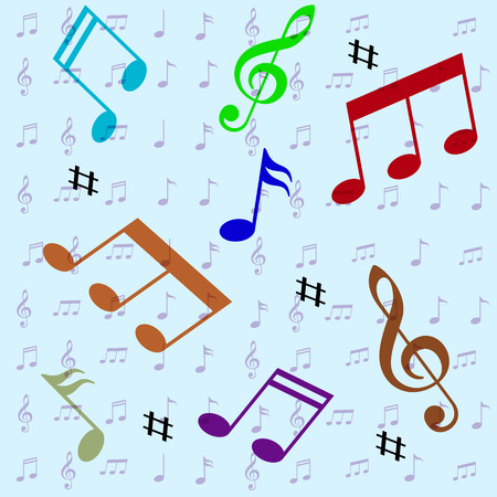 Musical background wallpaperのイラスト素材