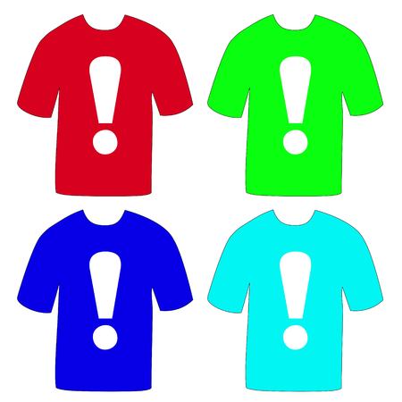 T-shirts with an exclamation markのイラスト素材