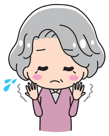 Senior woman shaking handsのイラスト素材