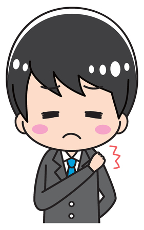 A member with a shoulder acheのイラスト素材