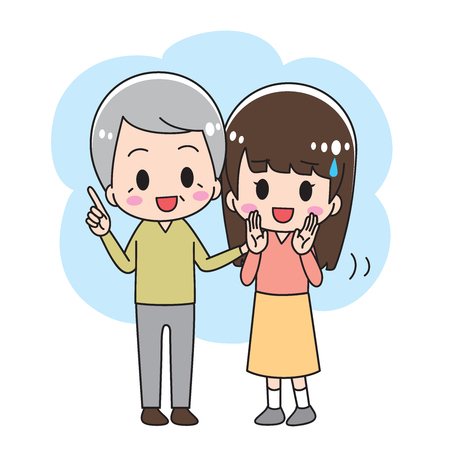 Body touch personal spaceのイラスト素材