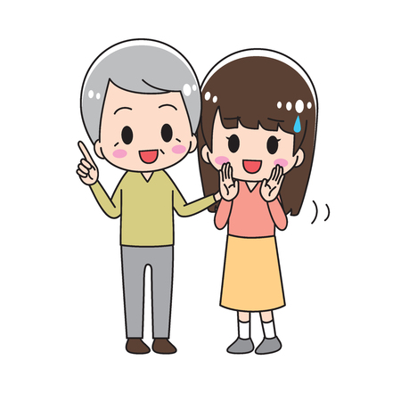 Body touch personal spaceのイラスト素材