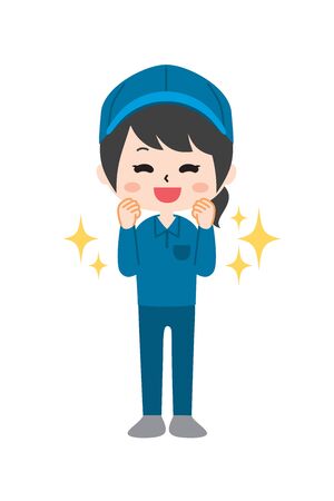 The woman of the moving companyのイラスト素材