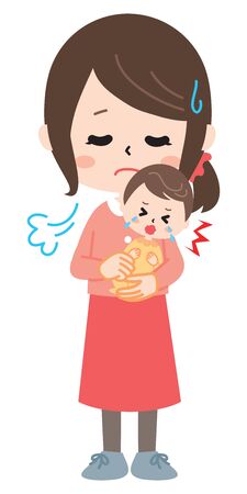 The Baby Who Doesn't Stop Cryingのイラスト素材