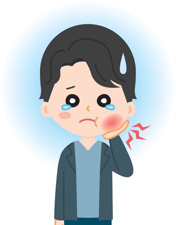 Tooth decay maleのイラスト素材