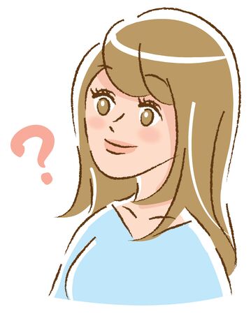 Woman asking a questionのイラスト素材