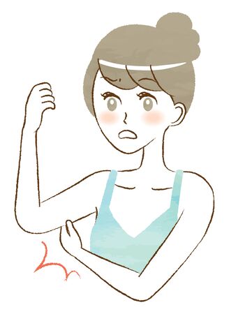 I want to tone my flabby armsのイラスト素材
