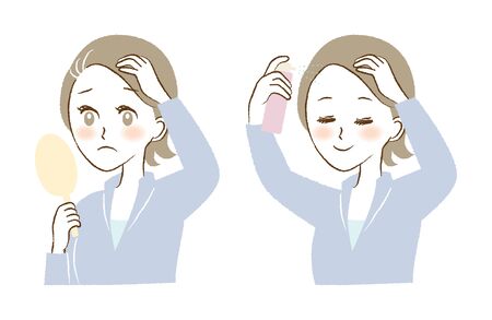 I have a problem with my hairlineのイラスト素材