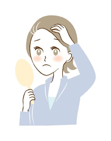 I have a problem with my hairlineのイラスト素材