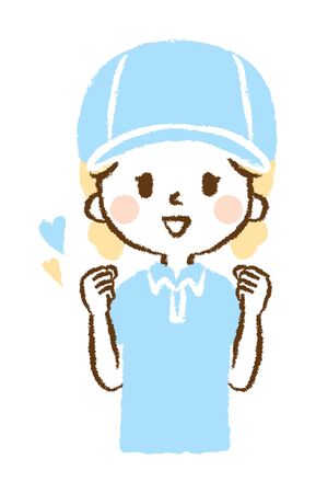 Illustration of a moving womanのイラスト素材