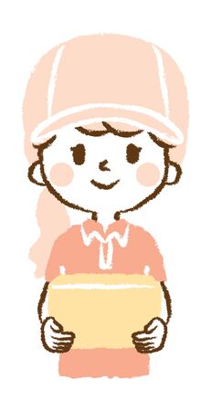 Illustration of a moving womanのイラスト素材