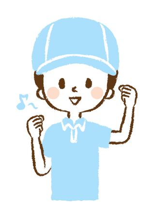 Illustration of a moving manのイラスト素材