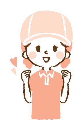 Illustration of a moving womanのイラスト素材
