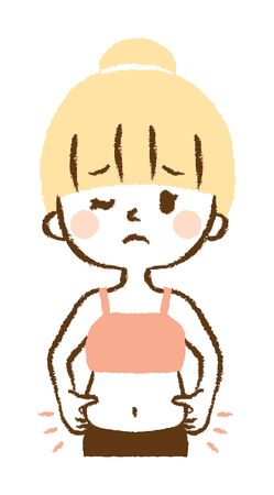 My belly is hanging outのイラスト素材