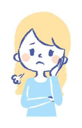 to be worried about somethingのイラスト素材