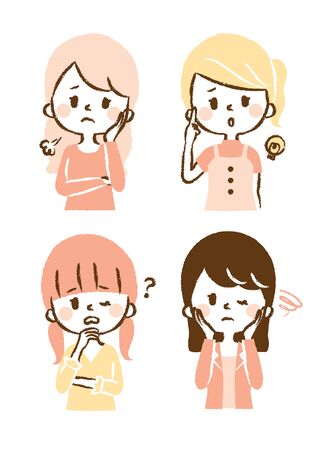 to be worried about somethingのイラスト素材