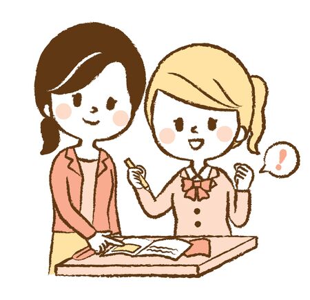 Students who are taught to studyのイラスト素材
