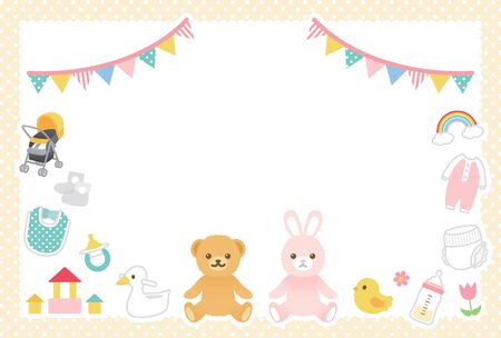 Cute illustration set of baby goodsの素材 [FY310141446516]