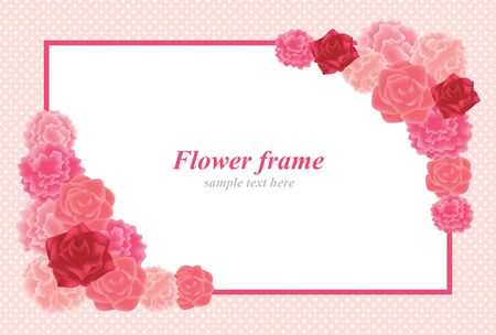 Carnation and Rose Background Illustrationのイラスト素材