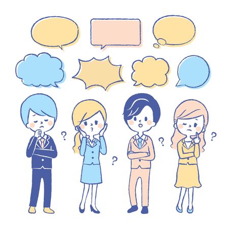 The company employee is worriedのイラスト素材