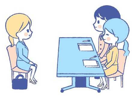 The woman to be interviewedのイラスト素材