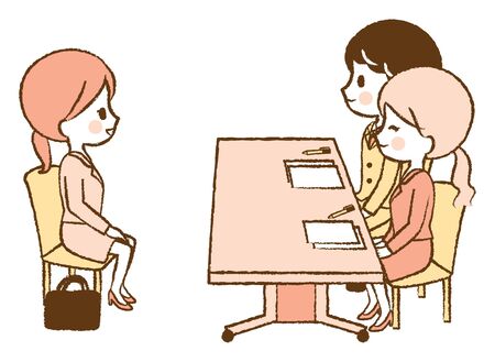 The woman to be interviewedのイラスト素材