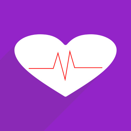 Flat vector icon with shadow and modern design cardiogramのイラスト素材