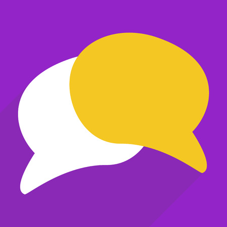 Flat vector icon with shadow and modern design chatのイラスト素材