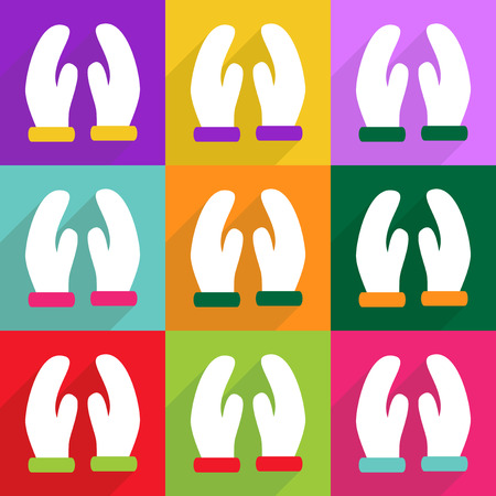Flat vector icon with shadow and modern design palmのイラスト素材