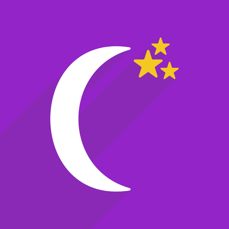 Flat vector icon with shadow and modern design midnightのイラスト素材
