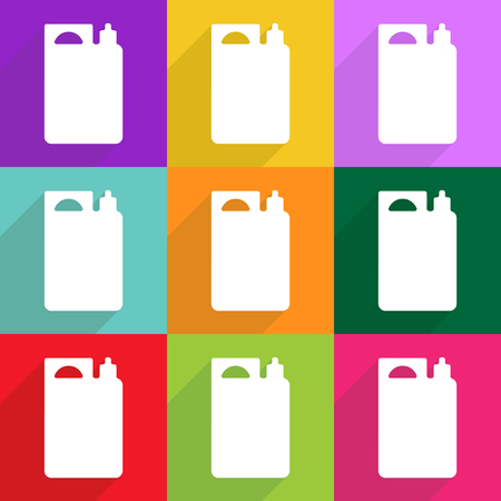 Flat vector icon with shadow and modern design fuel canisterのイラスト素材