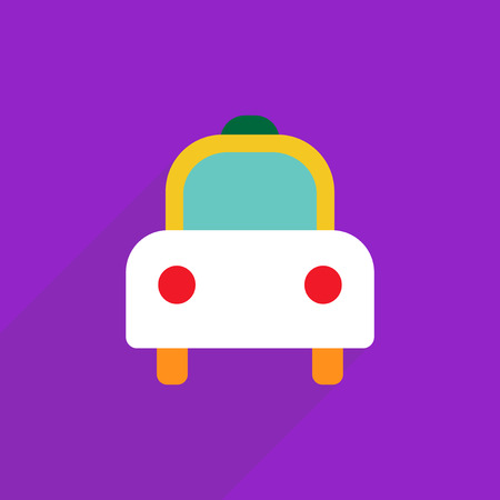 Flat vector icon with shadow and modern design carのイラスト素材