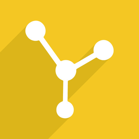 Flat vector icon with shadow and modern design moleculeのイラスト素材