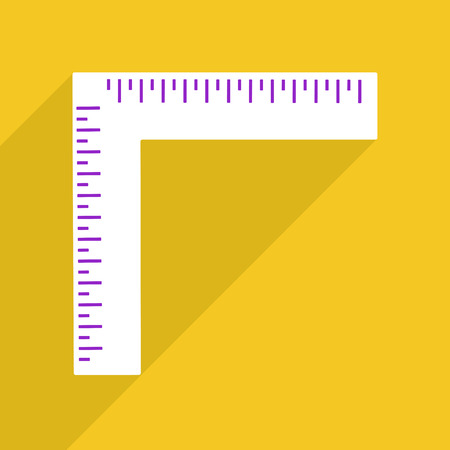 Flat vector icon with shadow and modern design rulerのイラスト素材