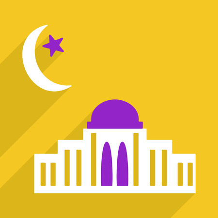 Flat vector icon with shadow and modern design Ramadan Kareemのイラスト素材