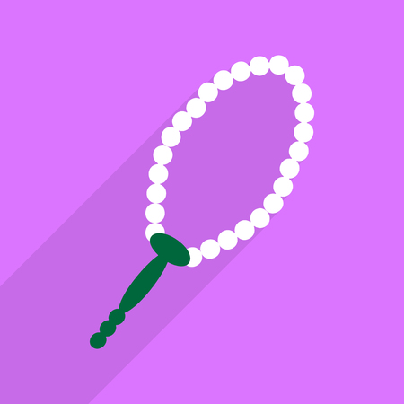 Flat vector icon with shadow and modern design  prayer beadsのイラスト素材