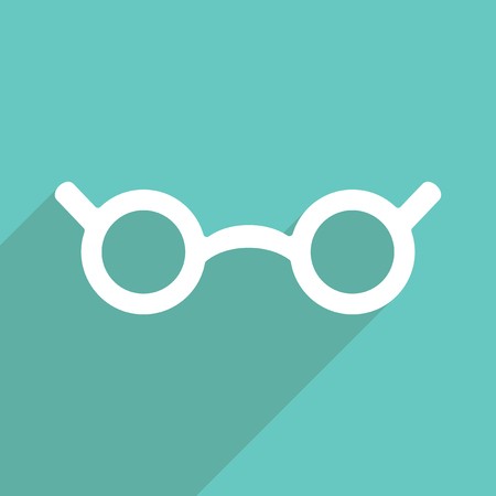 Flat vector icon with shadow and modern design glassesのイラスト素材