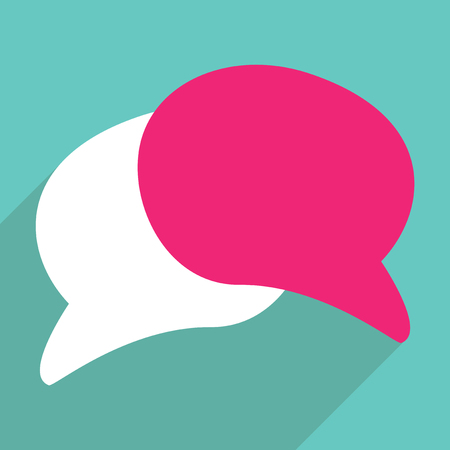 Flat vector icon with shadow and modern design chatのイラスト素材