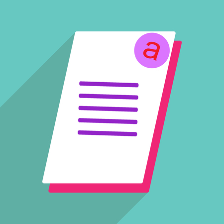 Flat vector icon with shadow and modern design exam resultのイラスト素材