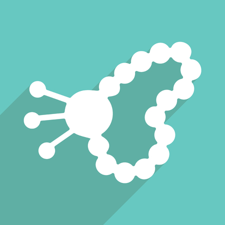 Flat vector icon with shadow and modern design beadsのイラスト素材